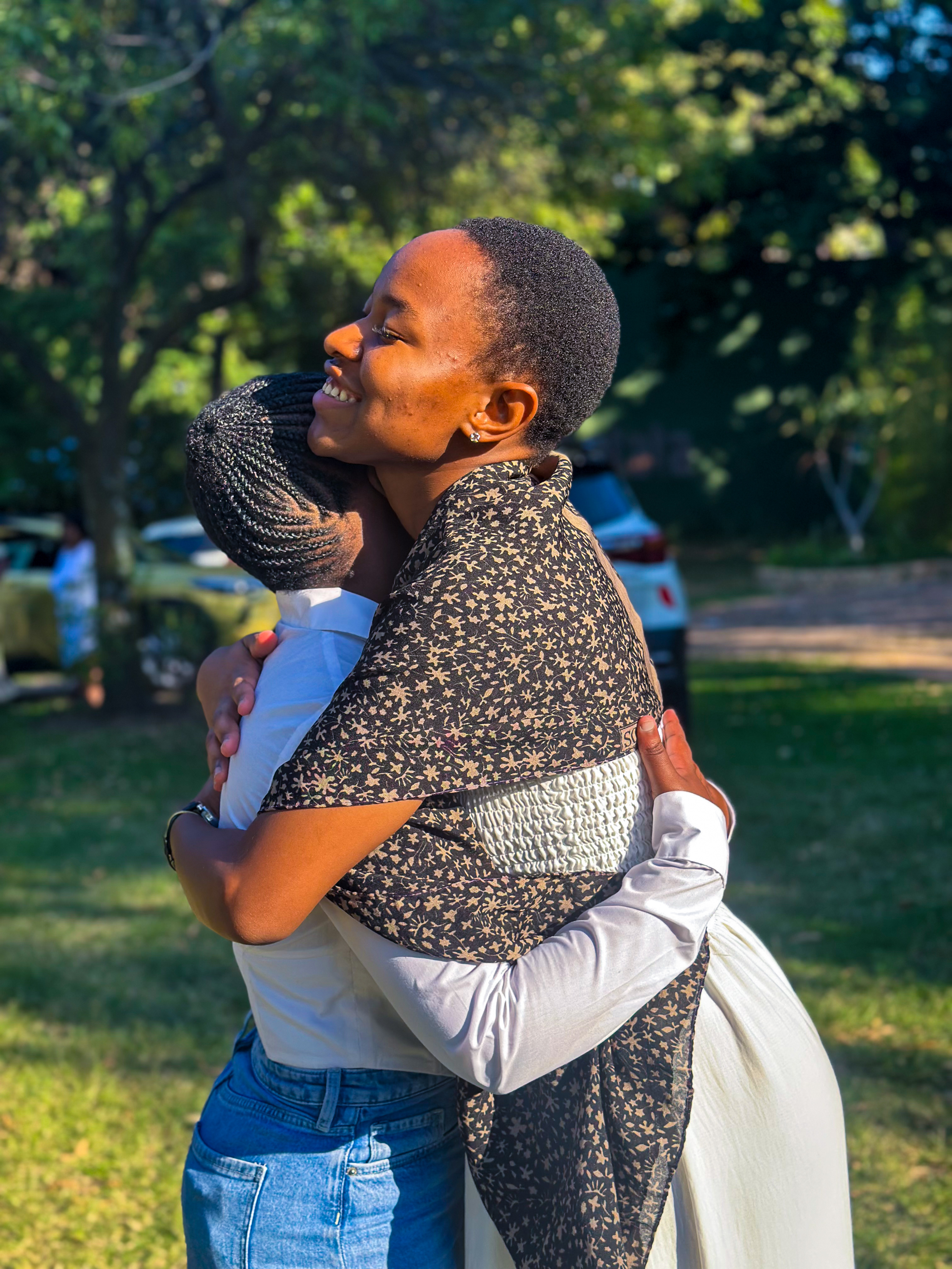 Church community sharing a welcoming moment