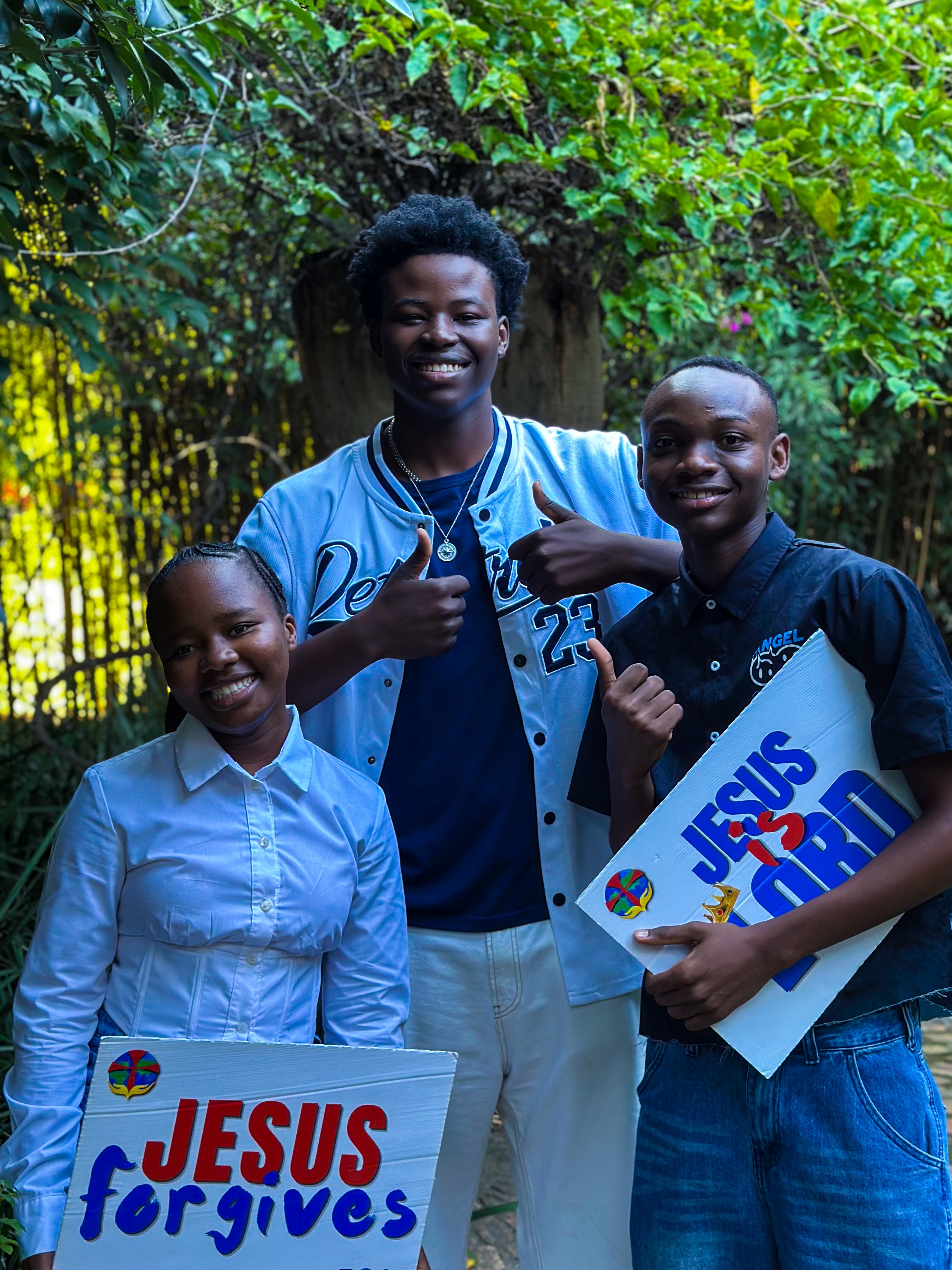 Young people representing the church community
